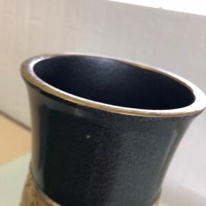 【1円スタート】壺 花器 花瓶 生花 黒 お洒落 金色 シンプル 希少 ラスト1点 超レア 激レア 高級感 インテリアの画像9