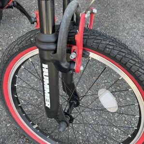 HUMMER（ハマー）マウンテンバイク BMX 206 Fsus 6段変速 ミニベロ 男性 女性 ブラック レッド配色 自転車 【家財便or現地引取】の画像5