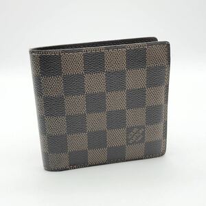 FN11895U【1000円スタート!!】LOUIS VUITTON ルイ ヴィトン ポルトフォイユ マルコ ダミエ エベヌ 二つ折り財布 財布