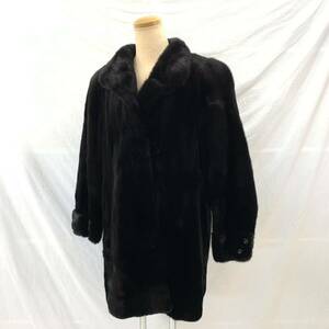 FN11626U【1000円スタート!!】THE AMERICAN FUR AWARDS AMERICAN ULTRA 星5 毛皮 ミンク ファー ロングコート ブラック S