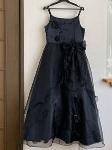 女の子 150 フォーマル ドレス 発表会 結婚式 黒 ブラック