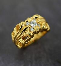 クロムハーツ/K&Ｔリング/カスタムパヴェ/22K/20号/インボイス/１円から！CHROME HEARTS_画像5