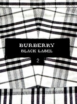 ◆送料無料！★美品＋高級クリーニング！◆BURBERRY バーバリーブラックレーベル 長袖シャツ M相当,白,大人気チェック柄★綺麗でオシャレ！_画像9