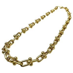 TIFFANY&Co./ Tiffany bracele hardware micro link K18YG yellow gold 10.2g 16.5cm lady's 