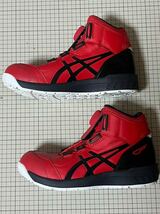 アシックス 作業靴 スニーカー CP304 BOA ウィンジョブ クラシックレッド×ブラック 25.5cm ハイカット安全靴 ASICS _画像4