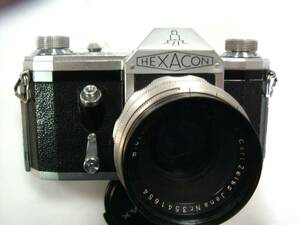 希少な美品？ 東独CONTAX、HEXACON シャッター完動　Carl Zeiss Jana Bioter T 1:2 f=58mm レンズ付きの 動作品の出品です。