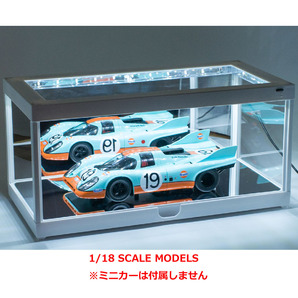 イルミケース プラス 1/18スケール用 アクリル ディスプレイ ボックス ホワイト LEDライト付き USB電源 Illumicase Plus MiJoの画像5