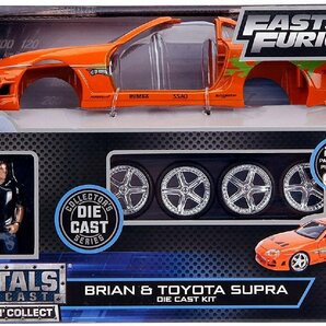 JADA TOYS 1/24 組立キット トヨタ スープラ ブライアン フィギア付き ワイルドスピード Fast & Furious Toyota Supra with Brian Figureの画像1