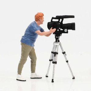 アメリカン ジオラマ 1/18 オンエア カメラマン 男性 + テレビカメラ American Diorama Figure On-Air 5 フィギュアの画像2