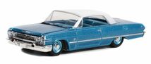 グリーンライト 1/64 シボレー インパラ SS 409 コンバーチブル ブルー GREENLIGHT Barrett-Jackson Ser 10 Chevrolet Impala_画像2