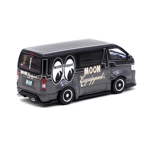 TARMAC WORKS x ムーンアイズ 1/64 トヨタ ハイエース ワイドボディ ブラック Mooneyes Toyota Hiace Widebody T64-038-MEの画像2