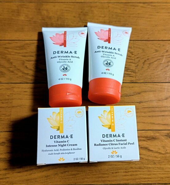  ダーマE DERMA E ダーマイー アンチリンクル スクラブ 113g 2個 ビタミンC フェイシャルピール 56g 2個