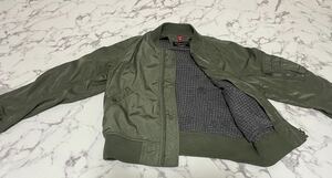 ★ALPHA INDUSTRIES アルファインダストリーズ　ジャケット MA-1 フライトジャケット ミリタリー カーキ メンズ　Mサイズ