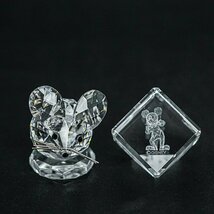 【1円/まとめ】SWAROVSKI スワロフスキー レプリカ ねずみ 183272 ＆ Disney ミッキー レーザー フィギュア クリスタル キューブ 置物_画像2