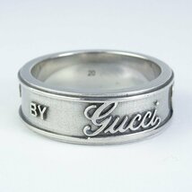 【1円】グッチ GUCCI インターロッキング GG ロゴ リング 指輪 SV925 シルバー 20 約18.5号 7.4㎜幅 メンズ レディース アクセサリー_画像5