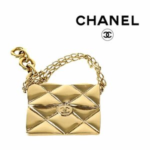 【1円】シャネル CHANEL マトラッセ チェーンショルダーバッグモチーフ キーリングパーツ ココマーク ゴールド 4×3㎝ 40766