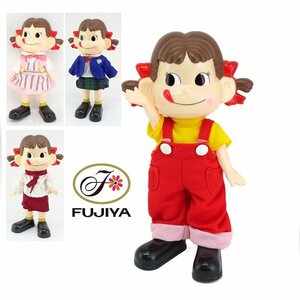 【1円/レア!】不二家 FUJIYA ペコちゃん 着せ替え人形 ワンピース パティシエ ブレザー 身長20㎝ ソフビ人形 フィギュア