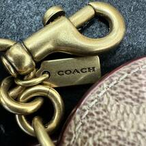 ★☆COACH　コーチ　シグネチャー柄バッグチャームミラー鏡キーホルダー　#14630☆★_画像7