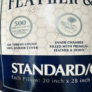 ★☆新品未使用 HOTEL GRAND ダウン&フェザー枕 2個入り FEATHER&DOWN PILLOW STANDARD/QUEEN 袋穴有 ＃14963☆★の画像6