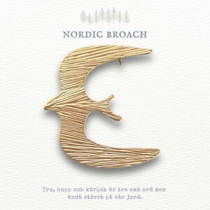 Nordic broach 北欧風 ブローチ スワロー マットゴールド ミナペルホネン好きな方に