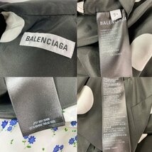 ★激レア/極美品★ BALENCIAGA バレンシアガ 春夏2023年コレクション ドット＆小花柄ドレープ シルク 100％ 変形ブラウス 34 S イタリア製_画像10