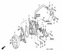 ホンダ S2000 ポンプセツト ウオーター PUMP SET WATER HONDA メーカー純正品 JDM OEM_画像2