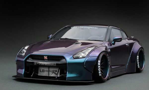  1/18 LB-WORKS GT-R (R35) Metallic Purple / Green RESIN MODEL WEB