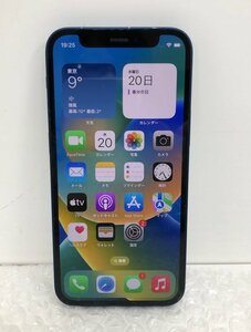 【ジャンク】Apple iPhone12 mini 64GB A2398 MGAP3J/A 利用制限 au 〇 バッテリ78% ブルー 240318SK040189