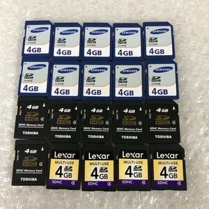 【ジャンク品】 SDHCカード 4GB 20枚まとめ売り 東芝 レキサー サムスン メモリーカード 初期化済 240226SK750156