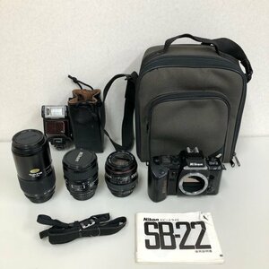 【ジャンク】ニコン フィルム一眼カメラ F-401 ボディ ＋レンズ Nikon 60mm F2.8/Tokina 28-70 F3.5-4.5/70-210mm F4.5 240228SK220667