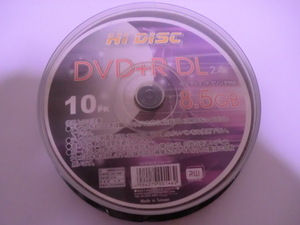 送料無料　HIDISC　8.5GB DVD+R DL　データ用　10枚　　　長期保管品　旧パッケージ