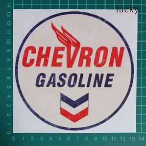 ヴィンテージ レトロ 転写 ステッカー 車 カッティングステッカー シール シート デカール CHEVRON GASOLINE シェブロン 装飾 luk314の画像2