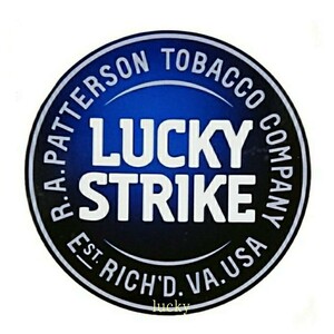 ヴィンテージ レトロ 転写 ステッカー 車 カッティングステッカー シール シート デカール LUCKY STRIKE 煙草 タバコ バイク 装飾 青