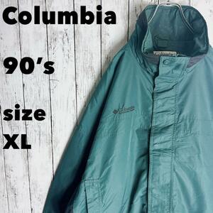 コロンビア 90s【Columbia】 ナイロンジャケット サイズXL 刺繍ロゴ ヴィンテージ古着