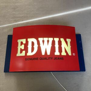 EDWIN エドウィン　看板　電気　ヴィンテージ　アメカジ