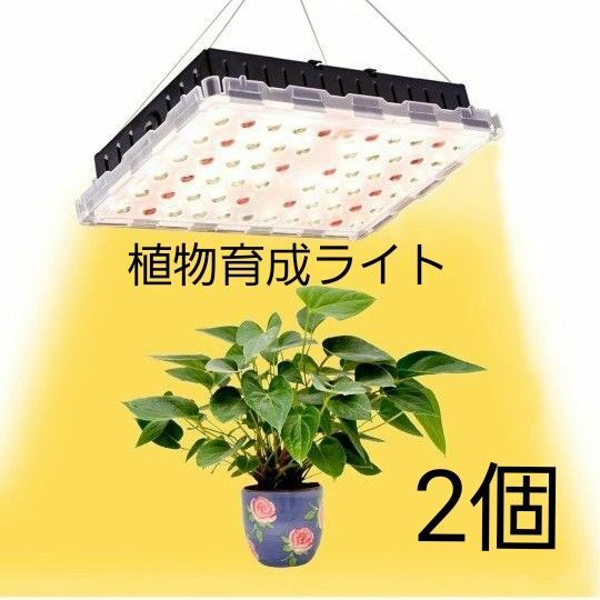 植物育成ライト 2個 LED フルスペクトル4000K 植物用 栽培 カラビナ付