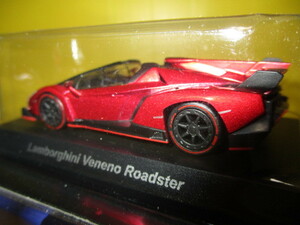 即決有Ж京商1/64Жランボルギーニ5Жヴェネーノロードスター 赤 ヴェネーノ ロードスター Veneno Roadster