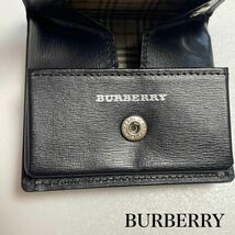 BURBERRY バーバリー 小銭入 コインケース 色:黒 素材:本革 USED_画像3