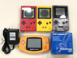 △現状品 GBASP・GBA・GBカラー・GBポケット 5台セット 専用ACアダプター1本おまけ 同梱不可 1円スタート