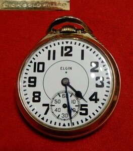 金張 ELGIN エルジン 懐中時計 稼働品 レターパックプラス可　0325W4G