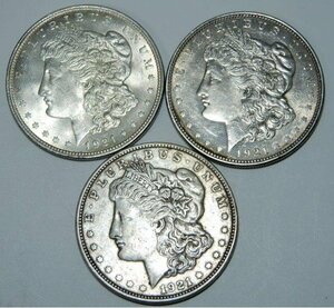 1921年 銀貨 米 LIBERTY Morgan 1 ドル 硬貨 シルバー900 銀貨等 レターパックライト可 0307W3G