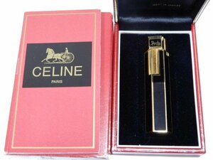 美品 セリーヌ CELINE 馬車金具 共箱 ガスライター 0310W6G