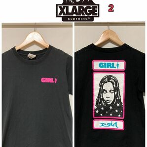 X-girl × GIRL SKATEBOARDS エックスガールコラボＴシャツ ブラック