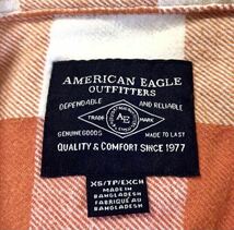 送料込 60sテイストAMERICAN EAGLE アメリカンイーグル バッファローチェックネルシャツ Sサイズ相当_画像2