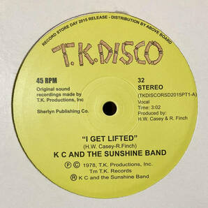 K C And The Sunshine Band / I Get Lifted Todd Terje Edit T.K. Disco 10 inch RSD Record Store Day Dance Classics Raregrooveの画像1