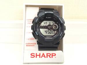 希少☆シャープ SHARP 腕時計 SHP8917 ダークネイビー Gショックモデル アラーム ストップウォッチ 日本未入荷 LA入手 西海岸 新品