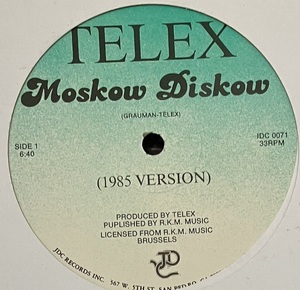 [ 12 / レコード ] Telex / Moskow Diskow ( Synth-Pop ) JDC Records - JDC 0071 シンセ ポップ クラシック