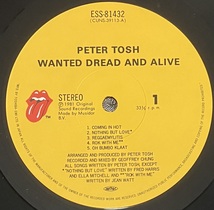 [ LP / レコード ] Peter Tosh / Wanted Dread & Alive ( Roots Reggae ) Rolling Stones Records - ESS-81432 ルーツ レゲエ_画像3
