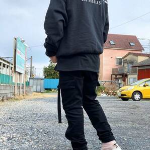 FOG ESSENTIALS エッセンシャルズ■LA限定 リフレクターバックロゴ パーカー ブラック M■LOGO HOODIEスウェットFear of God新品2024SSの画像5