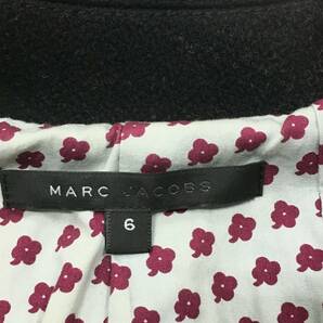 M241-546 マークジェイコブス ロング コート ウール 毛 レディース 6 ブラック 黒 アウター ジャケット MARC JACOBSの画像4